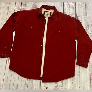 Northwest Territory vintage Sherpa Lined button down red Large